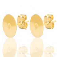 Componenti di metallo DQ orecchini 10mm oro (privo di nichel)