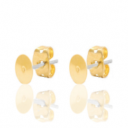 Componenti di metallo DQ orecchini 4mm oro (privo di nichel)