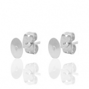 Componenti di metallo DQ orecchini 4mm argento antico (privo di nichel)