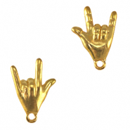 Ciondoli di metallo DQ "I love you" oro (privo di nichel)