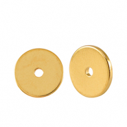 Perline di metallo DQ disco rondella 10mm oro (privo di nichel)