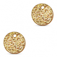 Ciondoli accattivanti 12mm glitter oro chiaro
