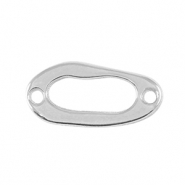 Ciondoli di metallo DQ distanziatore ovale argento antico (privo di nichel)