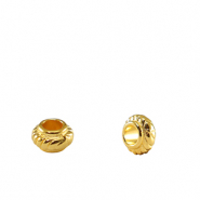 Perline di metallo DQ anello separatore Bali 6mm oro (privo di nichel)