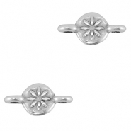 Ciondoli di metallo DQ connettore argento antico (privo di nichel)