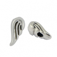 Perline di metallo DQ ali d'angelo argento antico (privo di nichel)