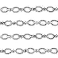 Componenti in acciaio inossidabile catena ovale argento