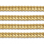 Componenti in acciaio inossidabile catena a rolò grumetta piatto oro