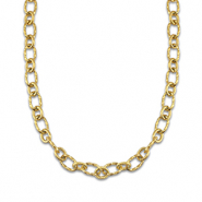 Collane in acciaio inossidabile con maglia contorta oro