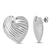 Pendientes Acero Inox cuore argento