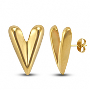 Pendientes Acero Inox cuore oro
