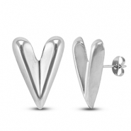 Pendientes Acero Inox cuore argento
