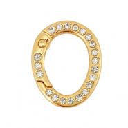 Componenti colorati anello bris&eacute; portachiavi a forma di uovo oro