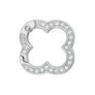 Componenti colorati anello bris&eacute; portachiavi fiore argento