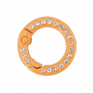 Componenti colorati anello bris&eacute; portachiavi arancione