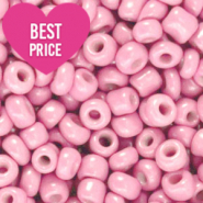 Perline di vetro rocailles 6/0 (4 mm) rosa bello