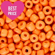 Perline di vetro rocailles 6/0 (4 mm) arancione festivo