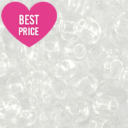 Perline di vetro rocailles 6/0 (4 mm) cristallo trasparente