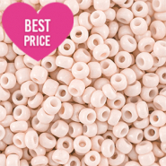 Perline di vetro rocailles 8/0 (3mm) beige pesca