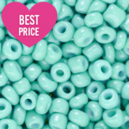 Perline di vetro rocailles 8/0 (3 mm) blu del porto