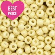 Perline di vetro rocailles 12/0 (2 mm) giallo delicato