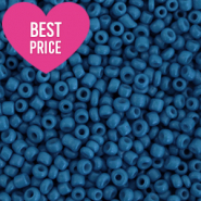 Perline di vetro rocailles 12/0 (2mm) blu petrolio