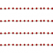 Componenti in acciaio inossidabile catena a rolò tonda oro-rosso