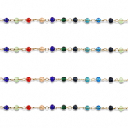 Componenti in acciaio inossidabile catena a rolò tonda oro-multicolore