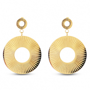 Orecchini in acciaio inossidabil tonda oro