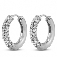 Orecchini in acciaio inossidabil a cerchio argento