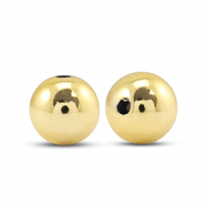 Perline metallizzate tonde 12mm oro metallico