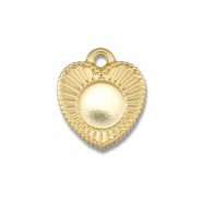 BY31&reg; Ciondoli in acciaio inossidabile con castone per SS30 fondo piatto oro