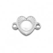 BY31&reg; Distanziatore in acciaio inossidabile con castone per SS16 fondo piatto argento