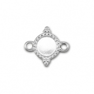 BY31&reg; Distanziatore in acciaio inossidabile con castone per SS16 fondo piatto argento