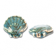 Pendenti di ceramica conchiglia blu ottanio