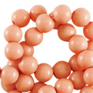 Perline in acrilico 4 mm lucido arancio corallo