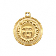 Ciondoli in acciaio inossidabile sole oro