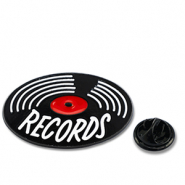 Pins LP "Records" nero-bianco-rosso