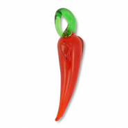 Pendenti di vetro peperoncino rosso-verde