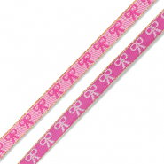 BY31&reg; Nastro con testo fiocchi rosa scuro-rosa chiaro-oro