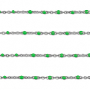 Componenti in acciaio inossidabile 1mm catena argento-verde