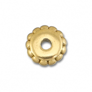 Perline in acciaio inossidabile anello 7mm oro