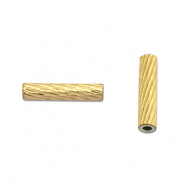 Perline in acciaio inossidabile tubo 8mm oro