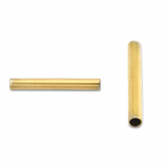 Perline in acciaio inossidabile tubo 12mm oro