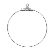 Componenti in acciaio inossidabile orecchini a cerchio argento