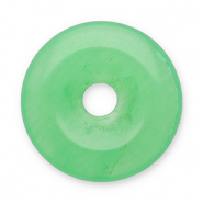 Perline in pietra naturale Agata donut 16mm verde