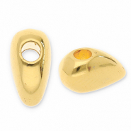 Perline di metallo DQ mezzo cuore oro (privo di nichel)