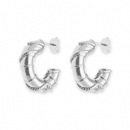 Orecchini in acciaio inossidabile argento
