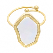 Anelli in acciaio inossidabile oro-bianco