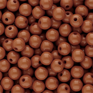 Perline in acrilico 6 mm lucido marrone cognac scuro